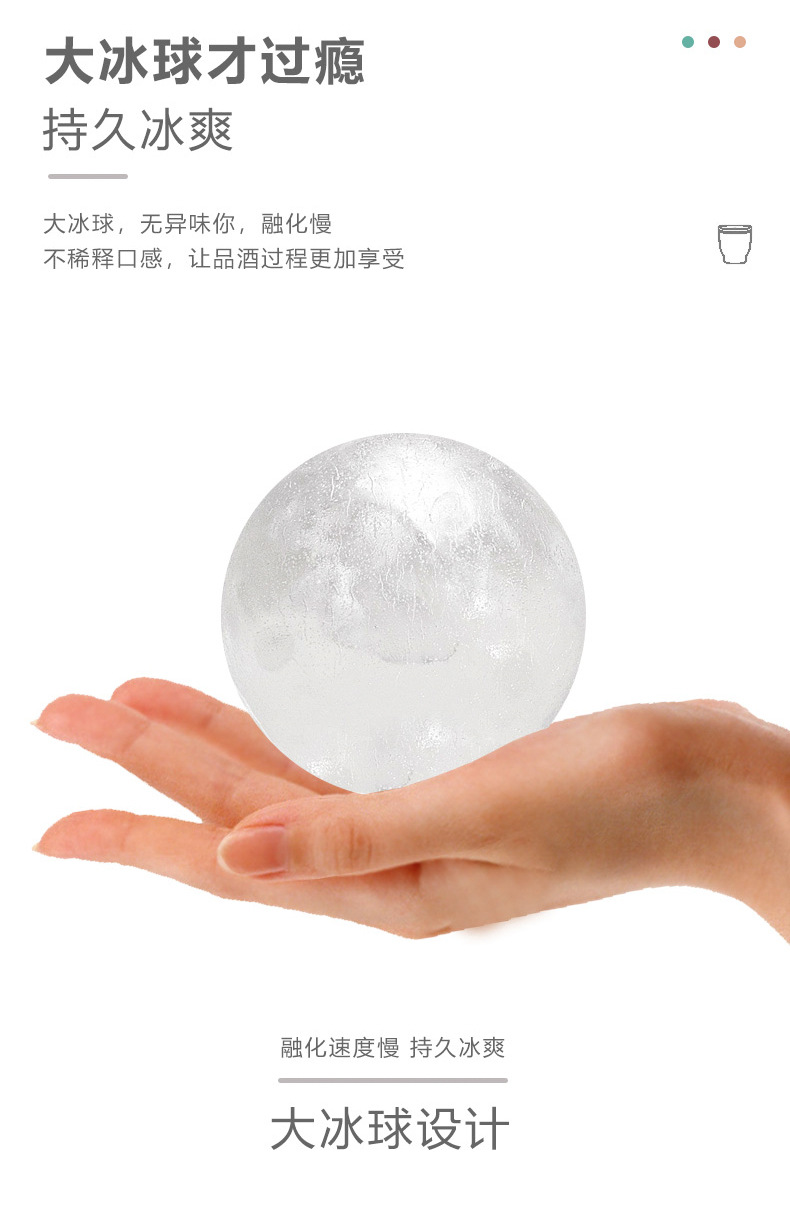 冰块模具威士忌大冰球家用自制冻冰格制冰神器调酒用硅胶冰球模具详情7