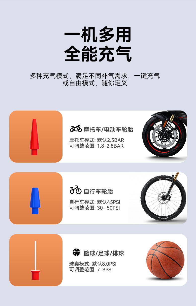 跨境车载充气泵智能数显轮胎充气泵电动打气机便携轮胎充气泵打气详情12