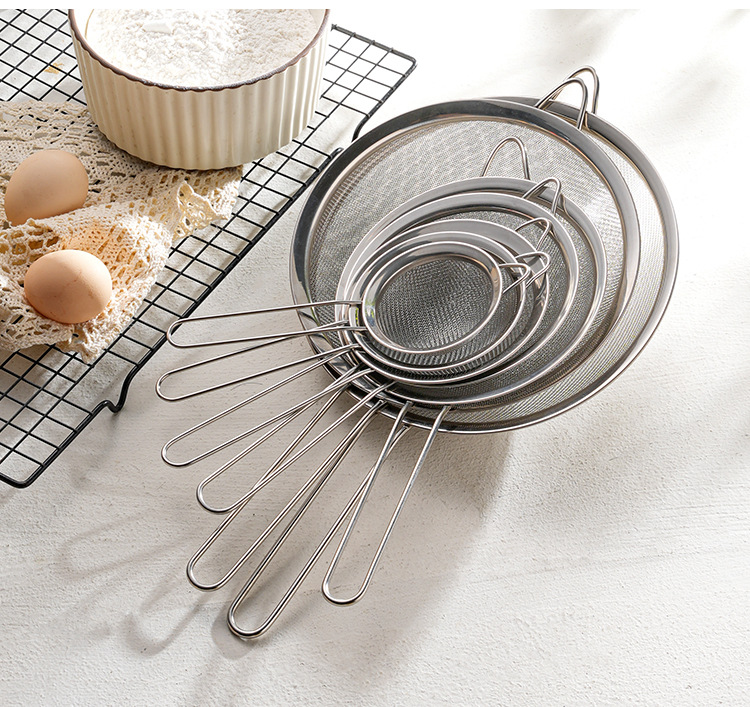 不锈钢漏勺豆浆过滤网果汁芝麻筛家用厨房捞面勺超细中药面粉筛详情14