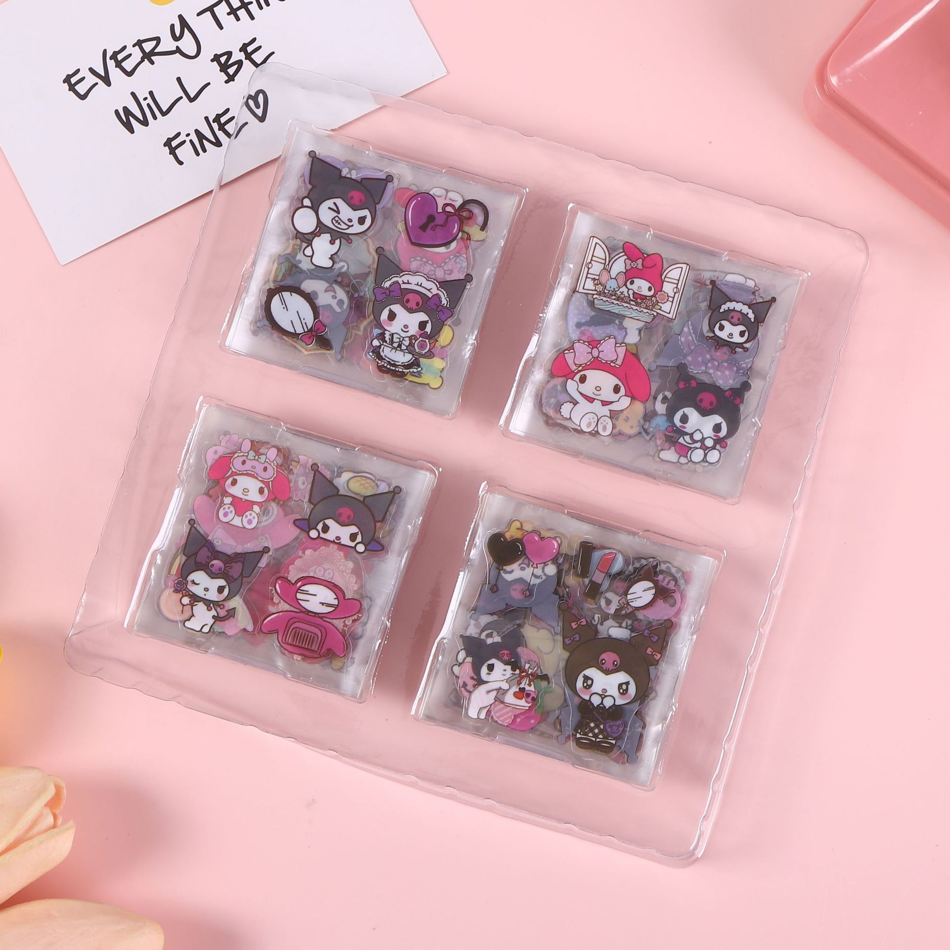 100张不重复手账贴纸防水可爱卡通创意贴画儿童卡皮DIY换装批发详情14