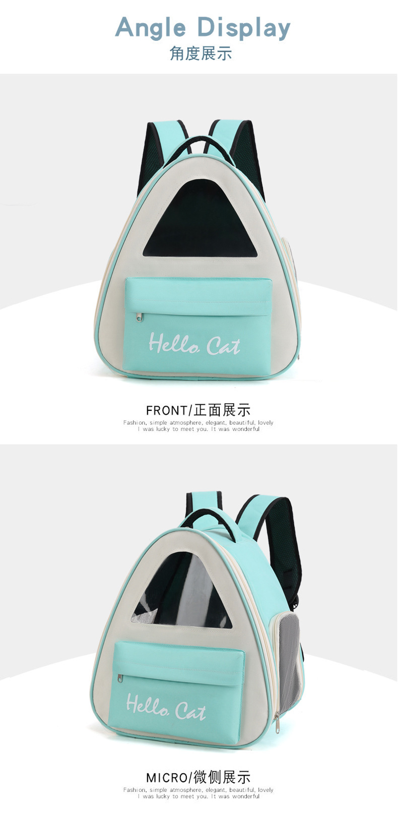 Puppy backpacks, pet bags, multi-color and versatile outdoor cat bags, wholesale cat bags, pet backpacks pic 16