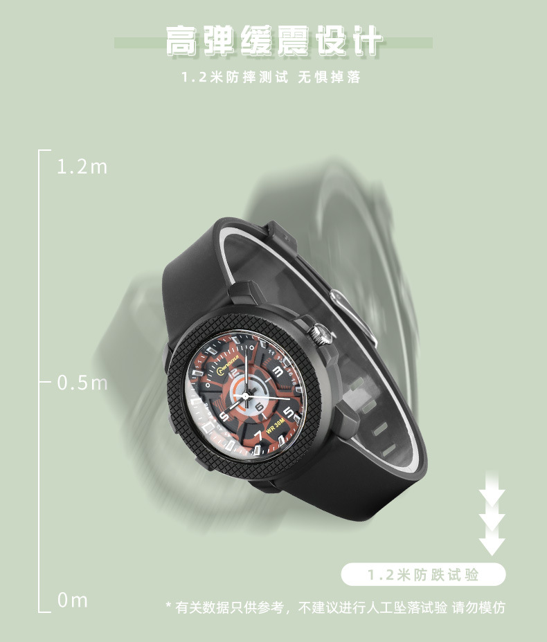 Wholesale of camouflage quartz watches for teenagers, water-resistant sports watches for junior and senior high school boys, children and students with hands pic 7