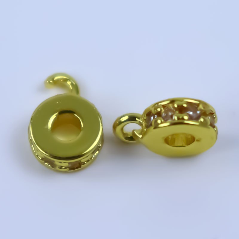 14K gold-plated and zircon beaded three-way bracelet accessory, color-preserving diy handcrafted pendant pic 6