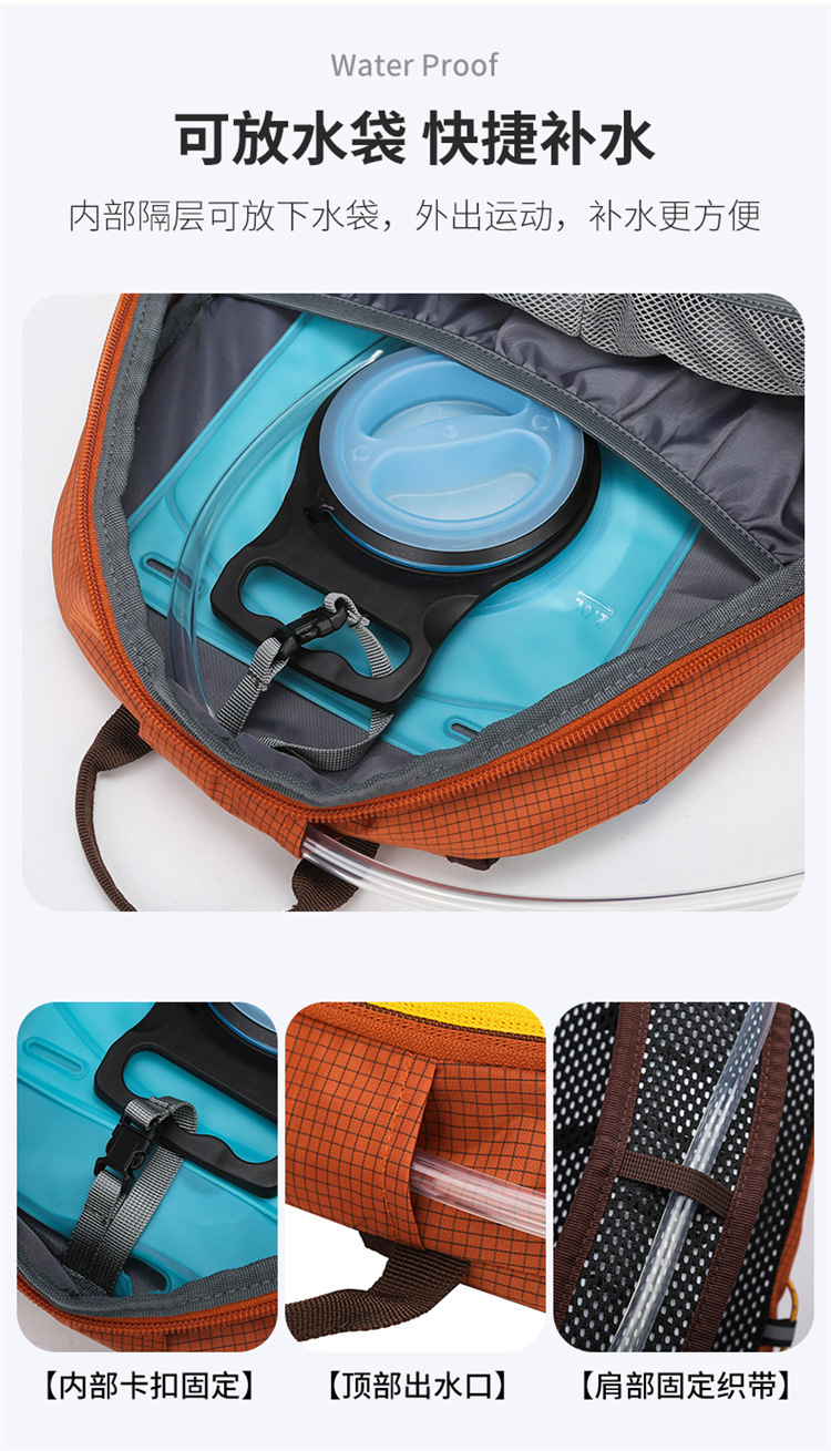 新款户外尼龙双肩包大容量防水休闲旅行背包详情12