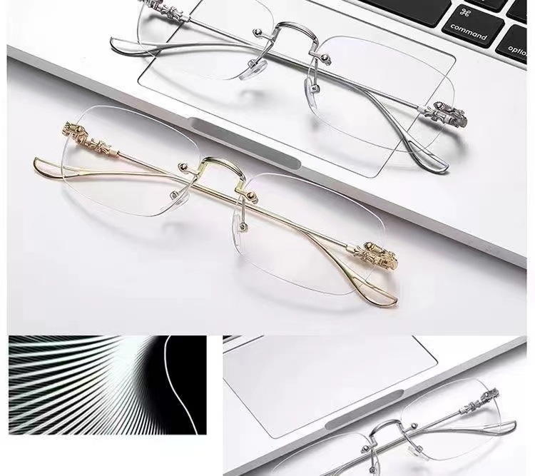 无框商务老花镜男款高清防蓝光抗疲劳中老年人高档正品老光眼镜女详情3