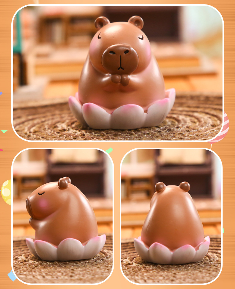 Cute capybara figurines, home decoration figurines, small items, table figurines, cute capybara figurines pic 8