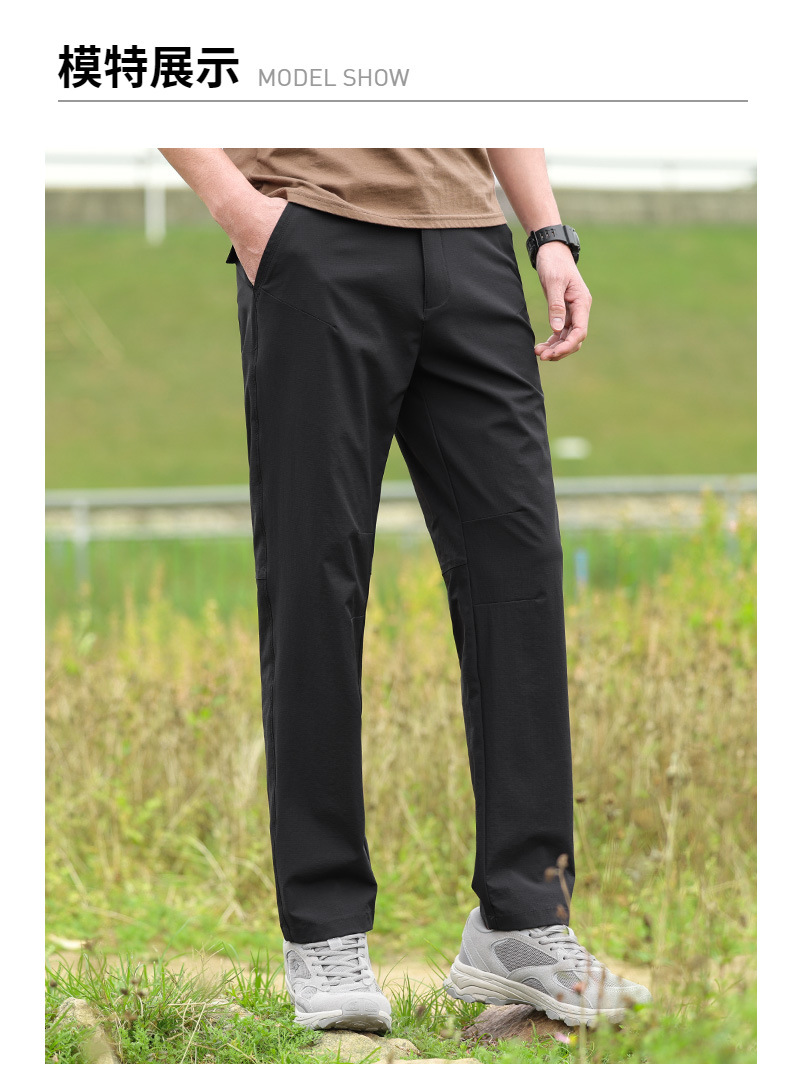 新款春夏季男士宽松休闲裤 外穿长裤速干透气 运动休闲两用款 薄款夏季款男裤子详情12