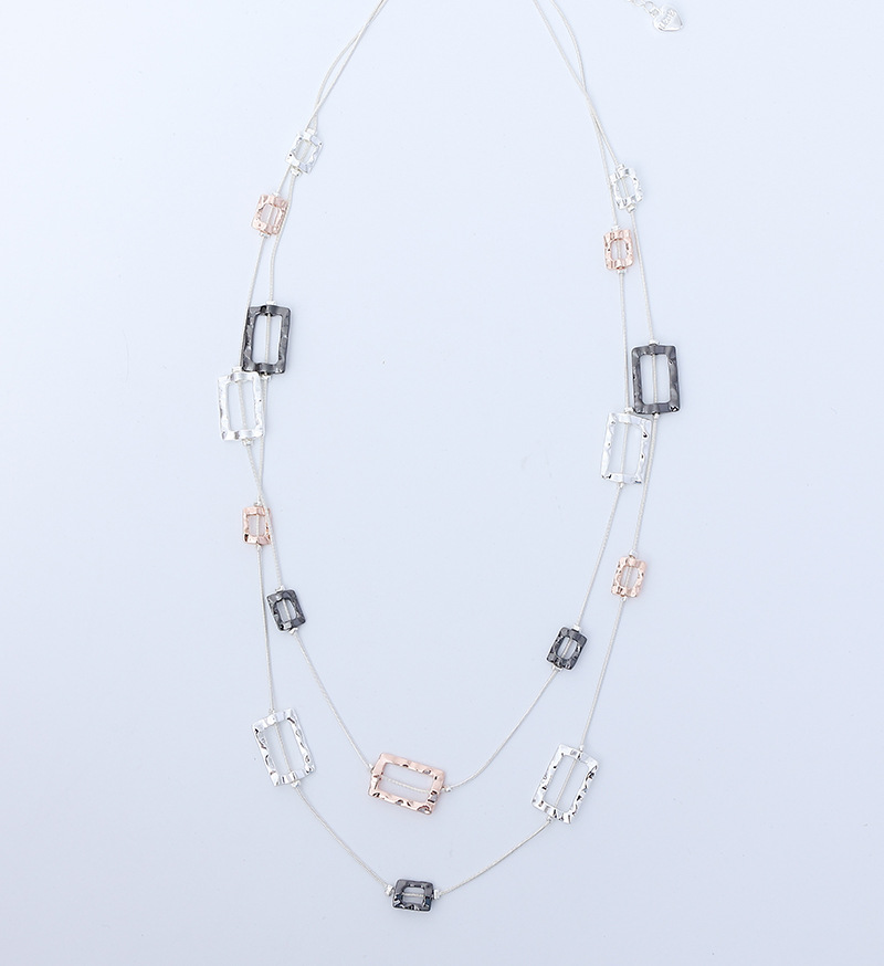 亚马逊新款项链欧美流行百搭桃心精致女士长款项链双层女长毛衣链详情10