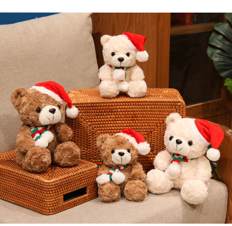 跨境泰迪熊公仔可爱圣诞带帽小熊毛绒玩具情侣熊表白礼物熊玩偶详情8