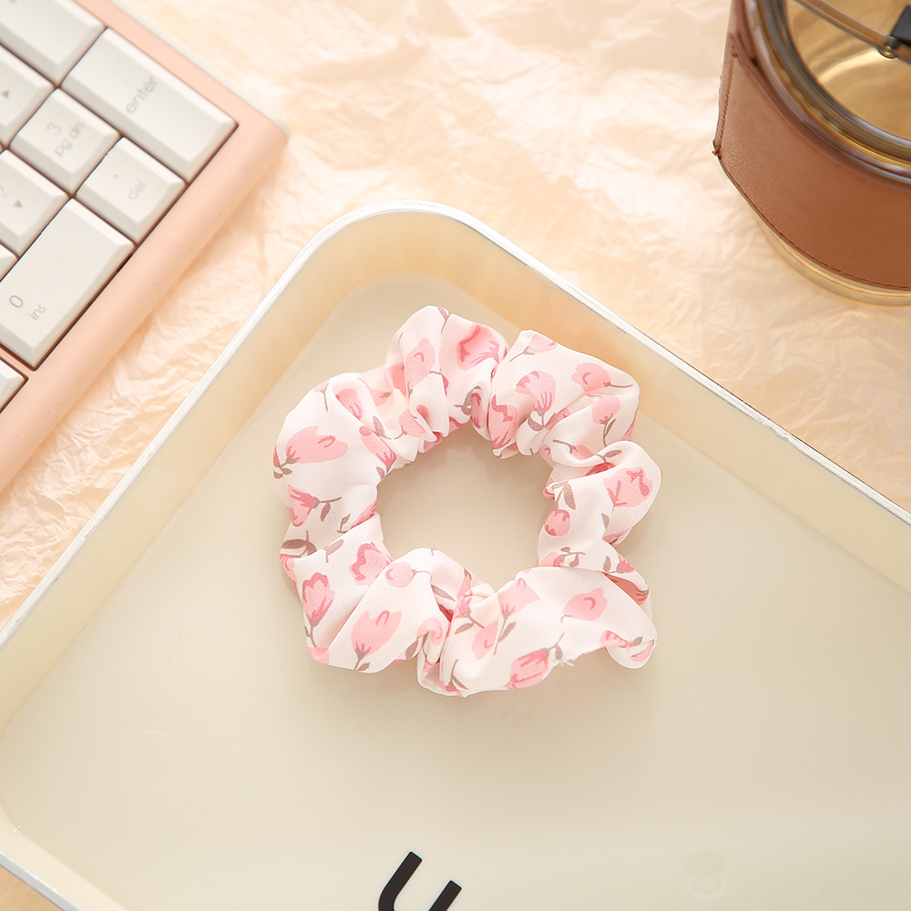 New sweet and charming color series of large intestine hair bands, Korean version of organa hair ties, INS style high-elasticity wholesale hair accessories and headwear pic 6