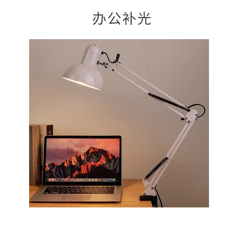LED long-arm eye-protecting nail and eyelash desk lamp, learning, reading, work, tattoo repair, tattoo clip, folding lamp pic 6