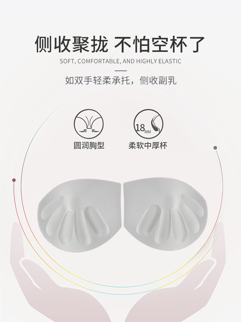 海绵胸垫插片防凸罩杯透气游泳美背文胸运动内衣垫片详情3