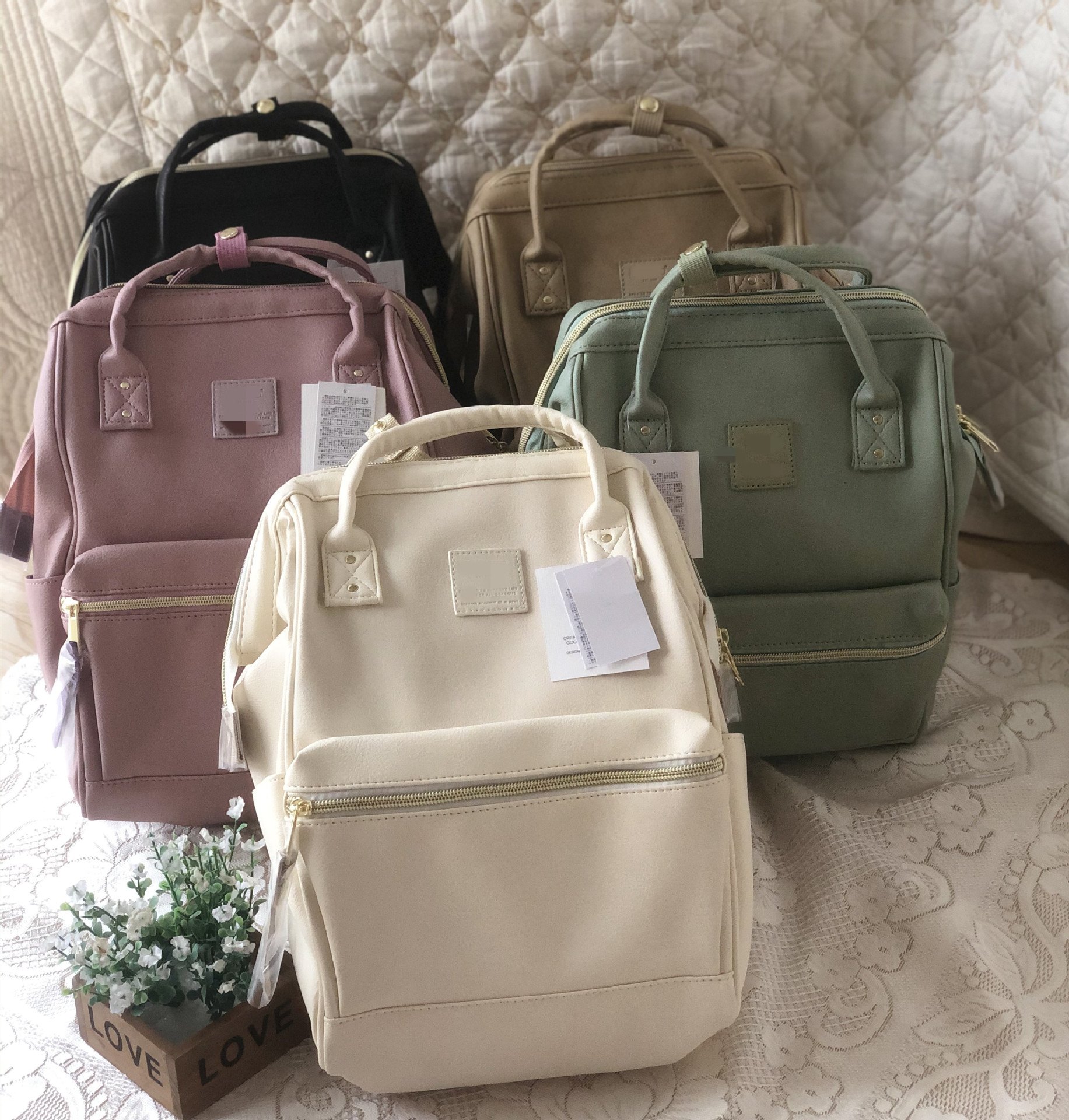 Rakuten leather backpacks from Japan: Simple and stylish for female college students and ladies, large-capacity backpacks for middle school students pic 7