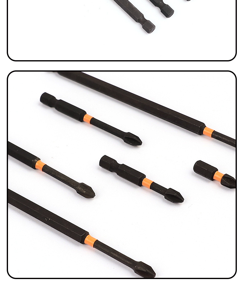 Black cross-shaped screwdriver, high-hardness hexagonal handle, extended screwdriver, screwdriver sleeve, impact screwdriver head set tool pic 29