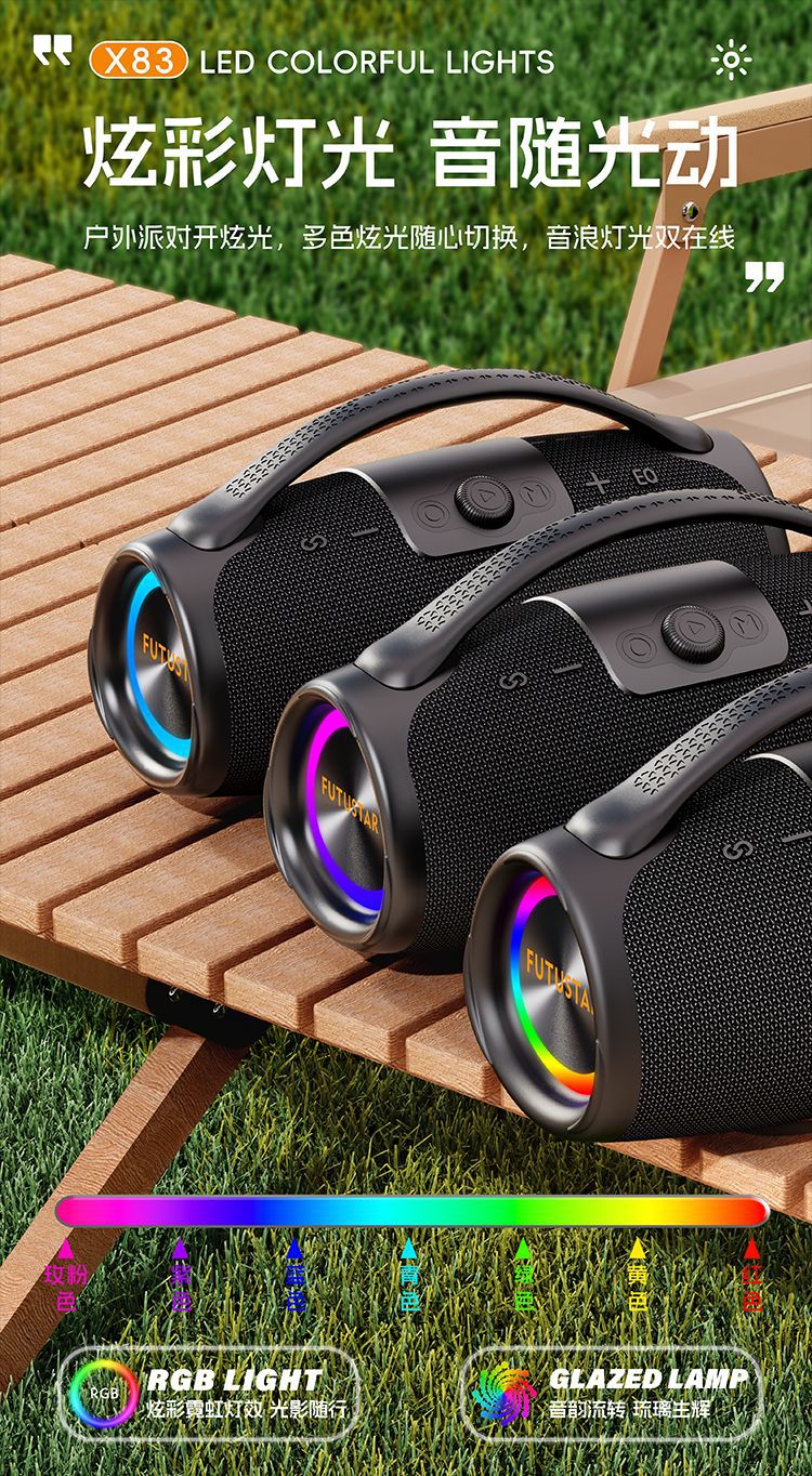 Le Xiangyu 100W Portable Bluetooth Speaker for cross-border Trade, High-power hand-held subwoofer, Outdoor camping Bluetooth speaker pic 14