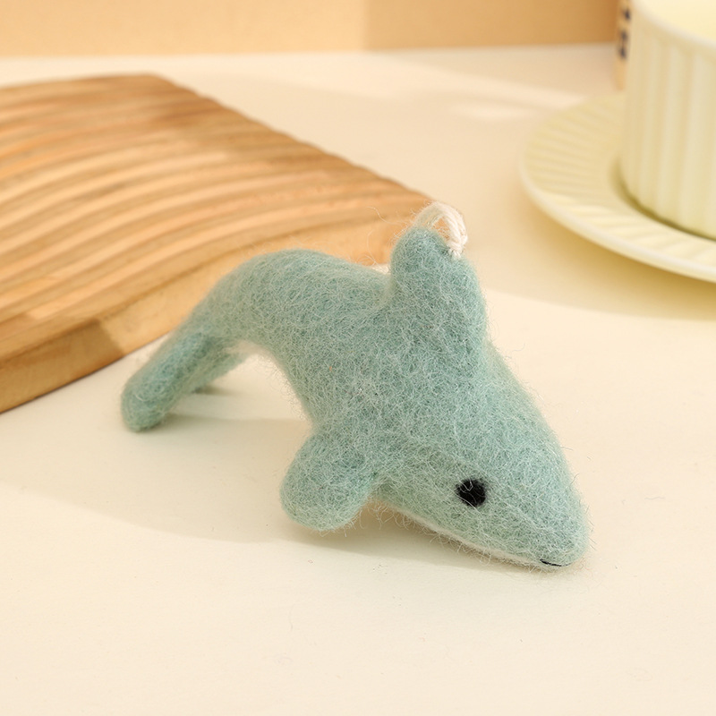 Underwater World Dolphin Handmade wool Felt pendant, decorative creative bag, cute factory wholesale Original design pic 4