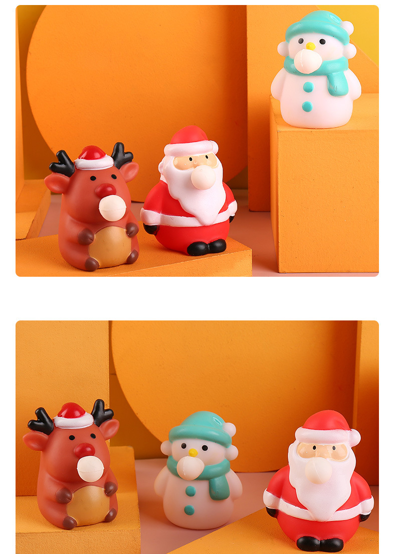 圣诞节整蛊恶搞吐泡泡发泄玩具解压捏捏乐减压神器搪胶tpr挤压详情6