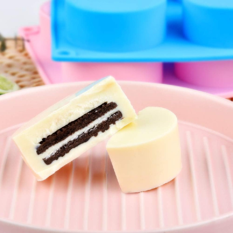6连小圆柱硅胶蛋糕模 冷制皂模巧克力模 家用手工皂工具 松饼模具详情3