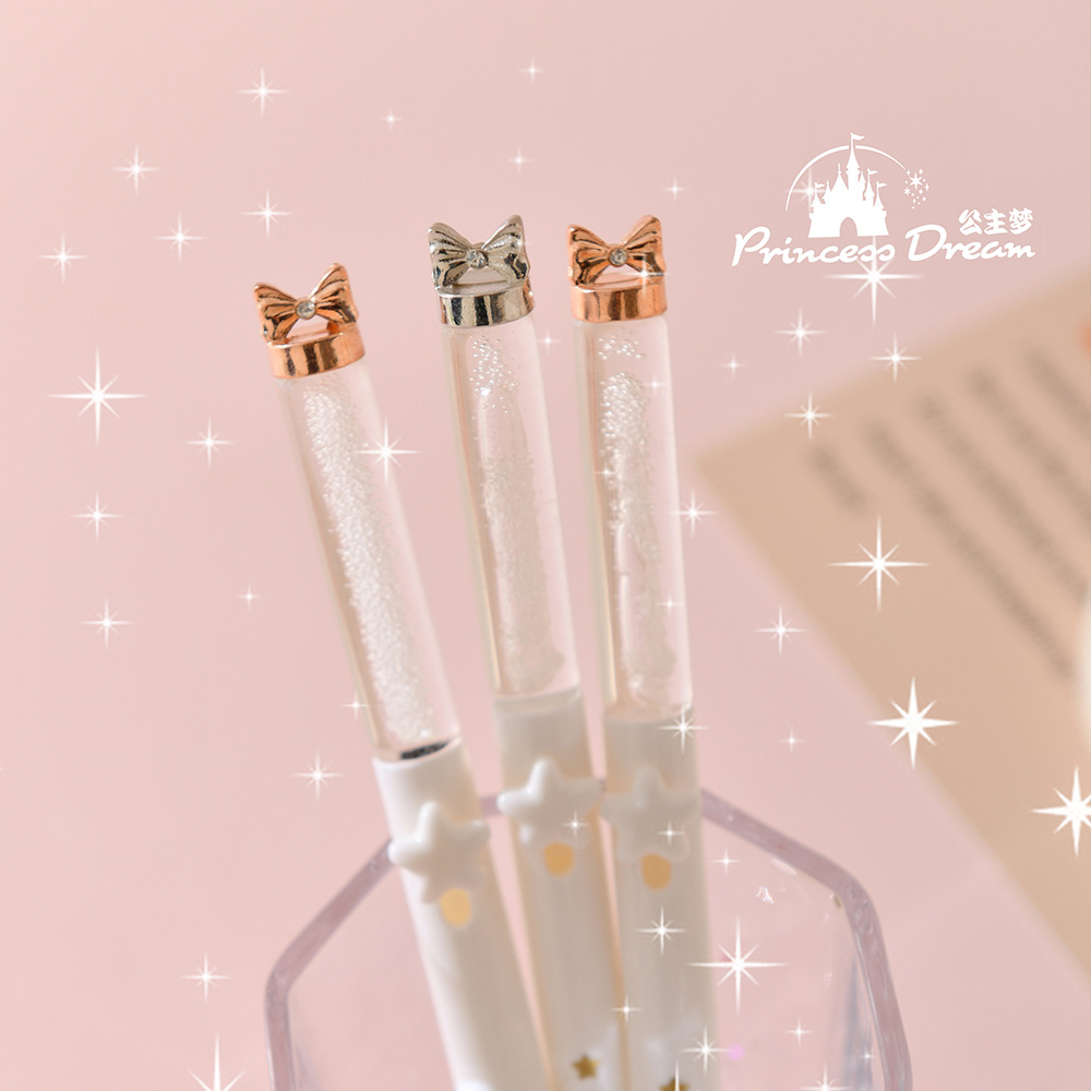 Dreamy butterfly-shaped transparent water drop pen, flower pen, beaded pen, beautiful advertising pen, DIY beaded pen pic 25