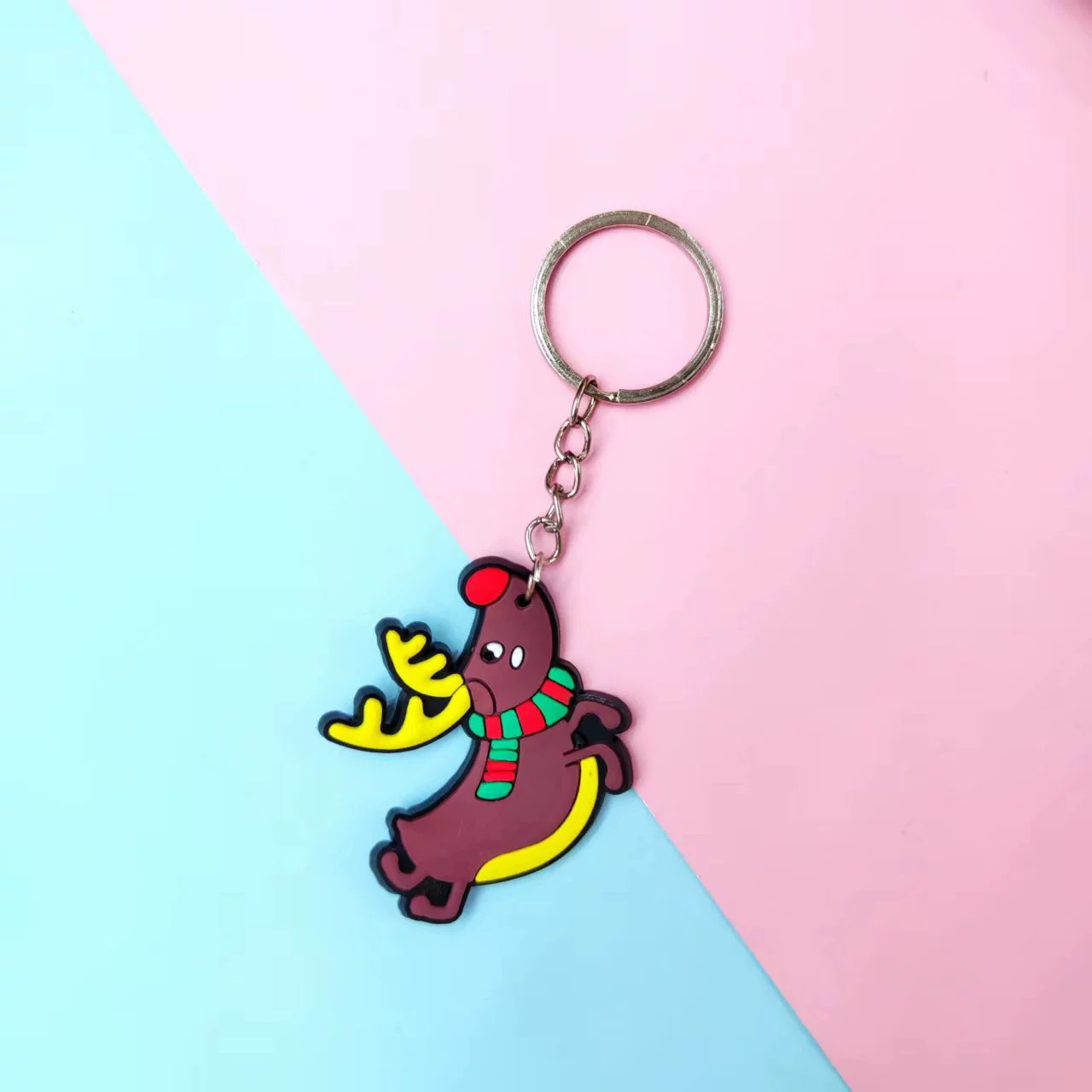 圣诞节新款钥匙扣饰品圣诞树麋鹿配件可爱PVC材质P5421礼品馈赠详情11