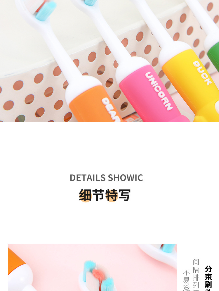新款卡通儿童软毛牙刷硅胶婴幼儿0-12岁宝宝专用护齿牙刷厂家批发详情12