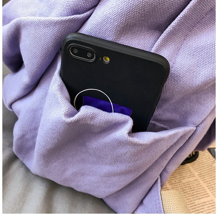 书包女休闲复古耐磨帆布双肩包男女日系大学生简约百搭旅行背包男详情10