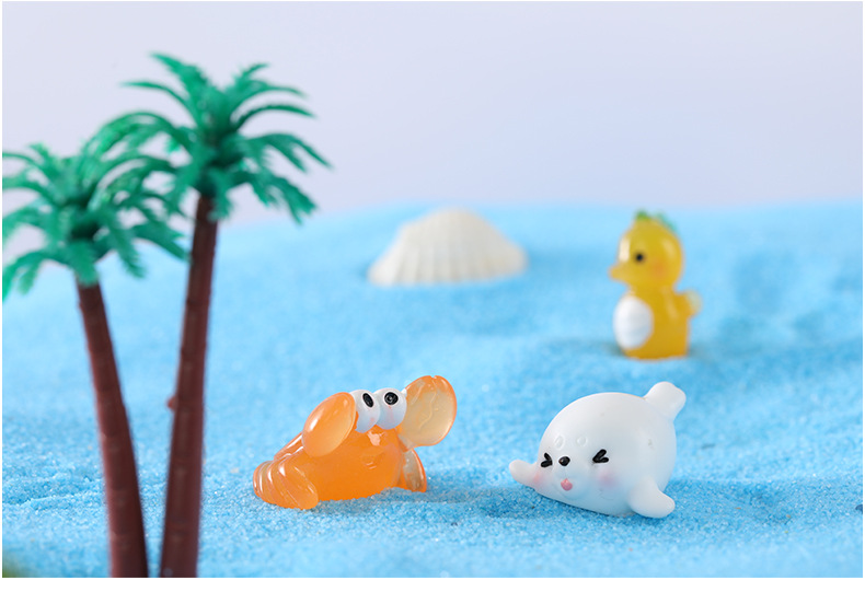 Micro-landscape ornaments, cute Marine animals: squid, killer whale, jellyfish, hermit crab, Marine animal resin accessories pic 40