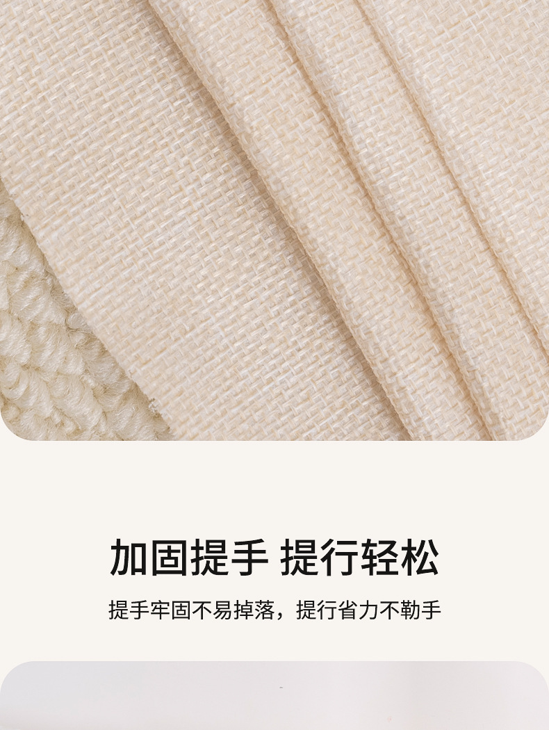 衣服收纳盒棉麻布艺免水洗收纳箱可折叠衣物整理箱详情3