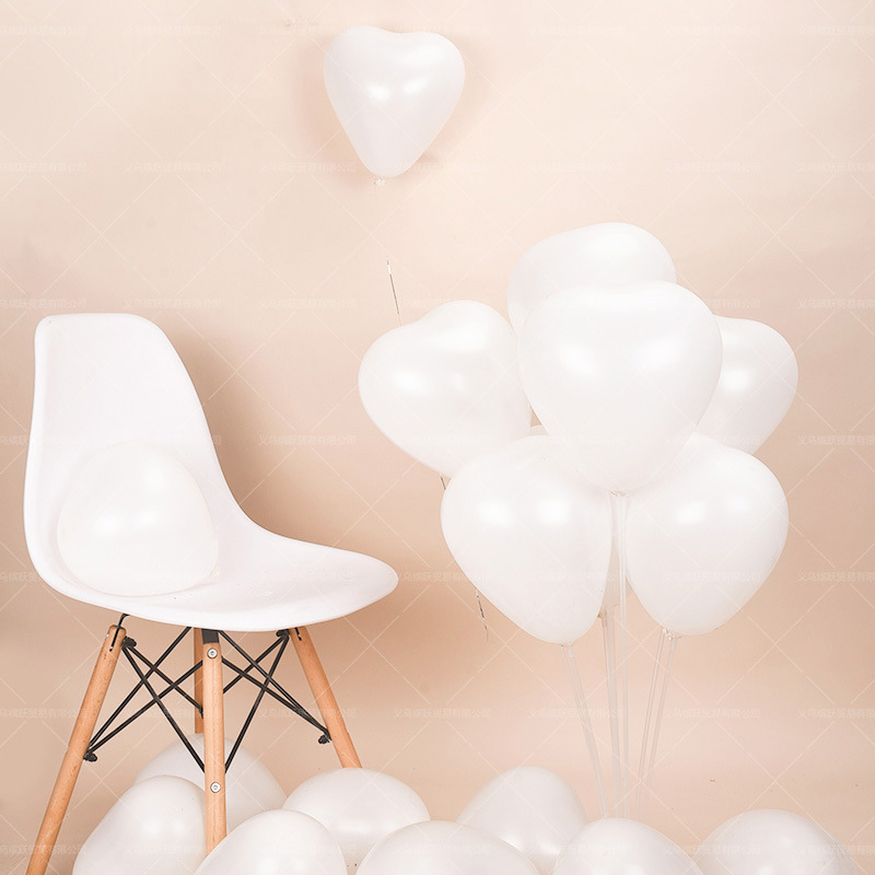 Macaron heart-shaped balloons for the Qixi Festival confession, wedding decoration, birthday party, cute girl atmosphere, and non-toxic pic 10