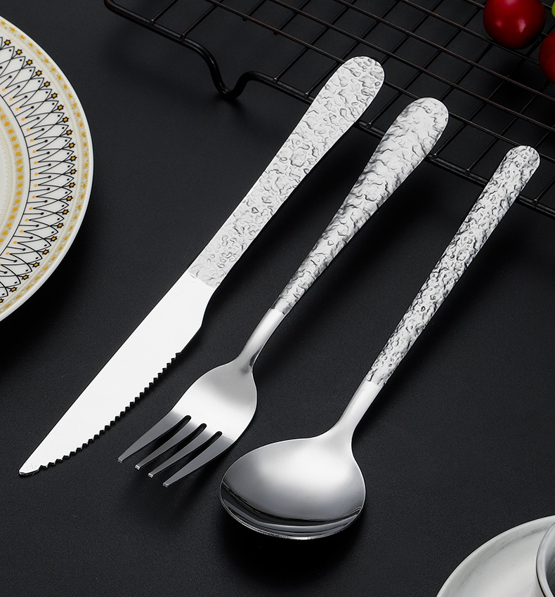 不锈钢西餐餐具高颜值酒店家用创意牛排刀沙拉甜品勺子叉子高级感详情14