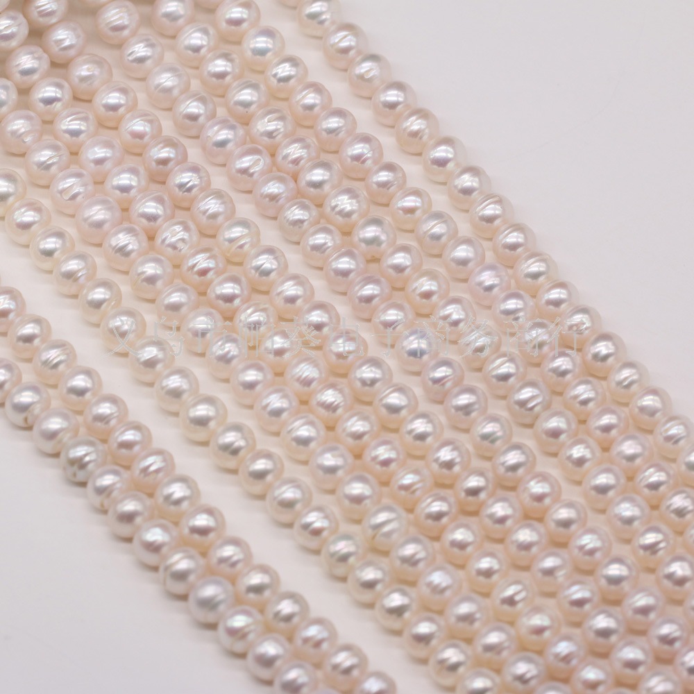 Exquisite natural freshwater pearl round beads DIY jewelry accessories, handcrafted jewelry necklaces, bracelets, pendants, wholesale and production pic 5