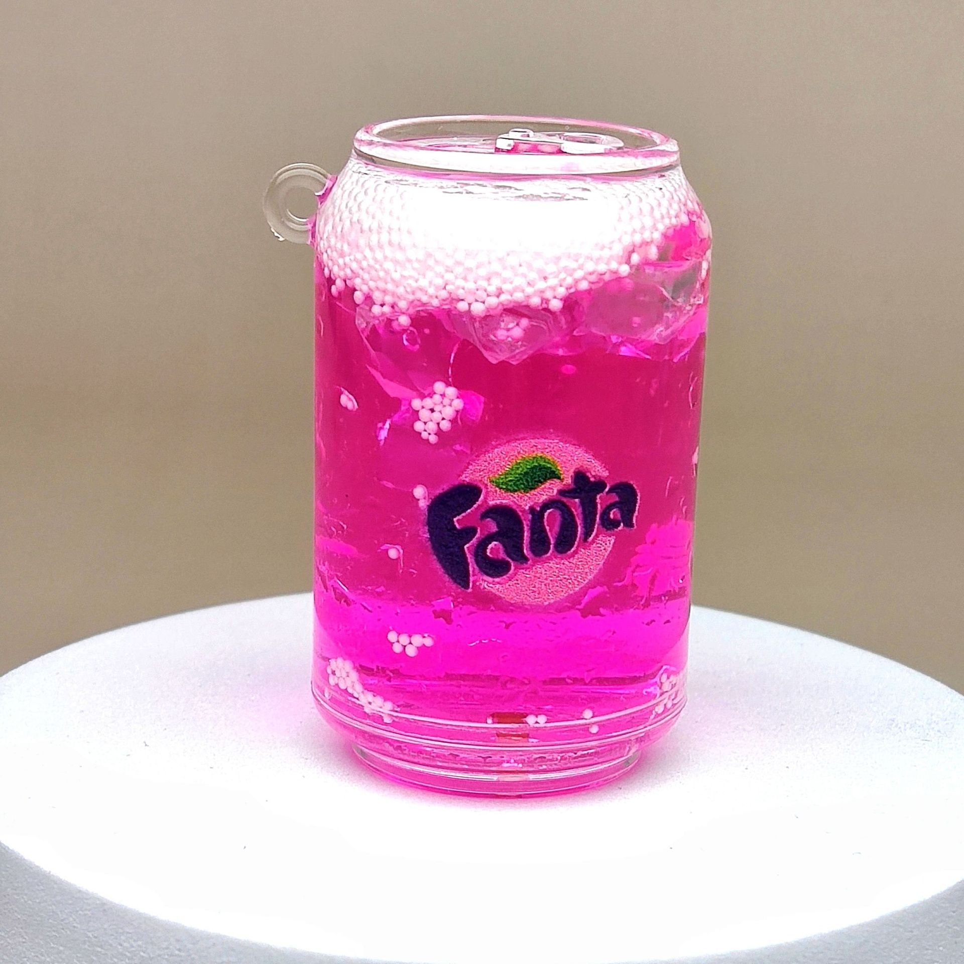 创意亚克力入油流沙瓶易拉罐汽水钥匙扣汽车配饰桌面摆件饰详情6