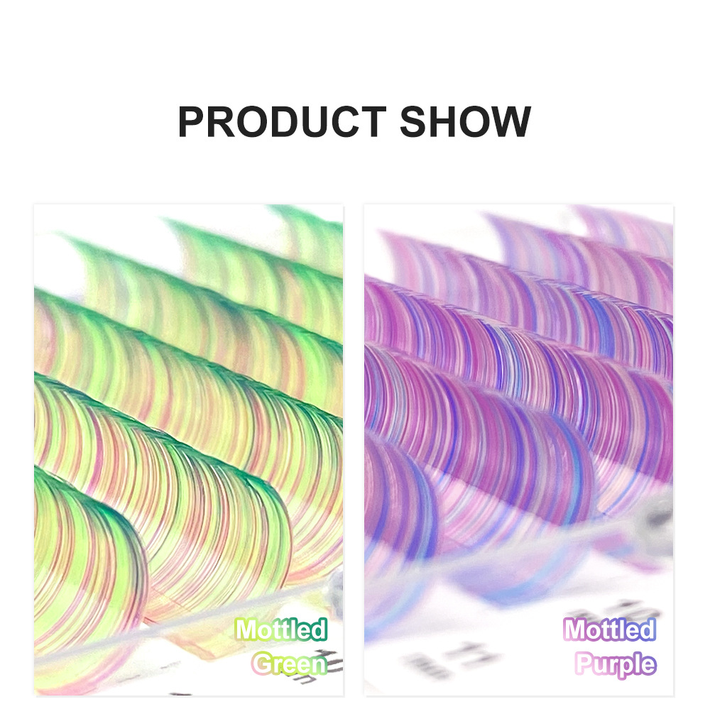 shanilak eyelash extensions in rainbow and gradient colors, single round hairs, comfortable and soft, manually opened pic 8