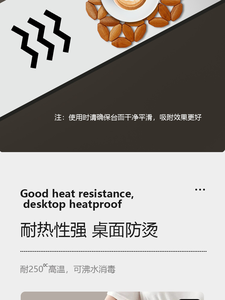 Desktop anti-scald, high-temperature resistant and heat-insulating pad, natural bamboo biodegradable table mat, home kitchen bowl mat, plate mat, clay pot mat pic 5