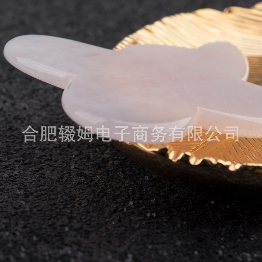 粉晶玉石厂家刮痧板粉水晶绿东陵面部脸部美容刮痧颈椎腿部全身详情37