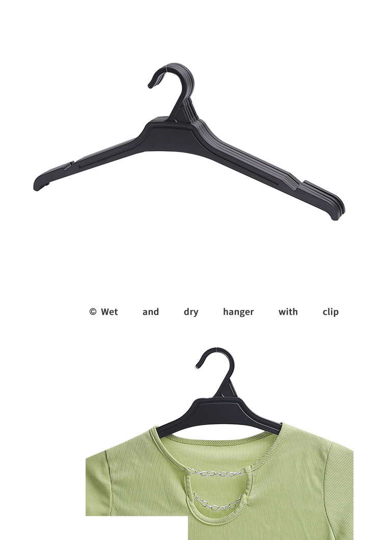 工厂直销无痕塑料衣架服装店专用防滑衣服架子衣挂衣撑防肩角详情7