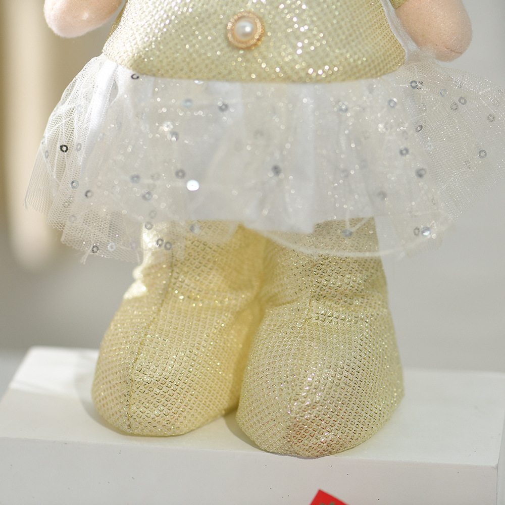 跨境圣诞节卡通玩偶节日橱窗摆件带翅膀小天使布艺毛绒娃娃批发详情5