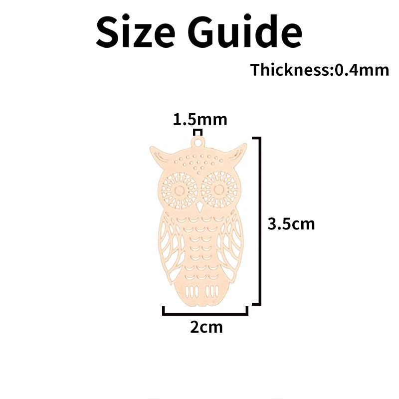 35*20mm新款古风纯铜猫头鹰耳饰 DIY手工饰品配件 耳环吊坠发簪配件 独特设计耳饰详情5