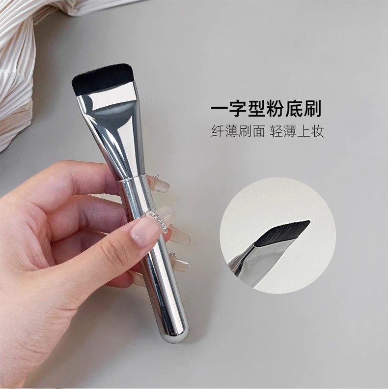 一字型粉底刷平头刀锋沧州化妆刷底妆刷粉底液专用面膜刷美妆工具详情4