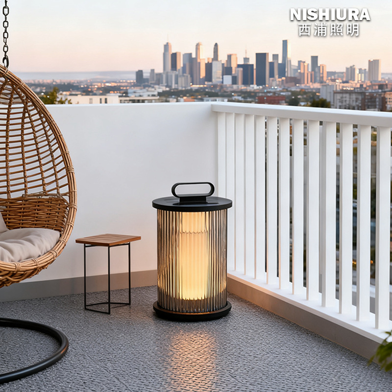 Cross-border ODM simple solar outdoor garden lamp, waterproof home garden villa decoration, wabi-sabi style lawn lamp pic 10