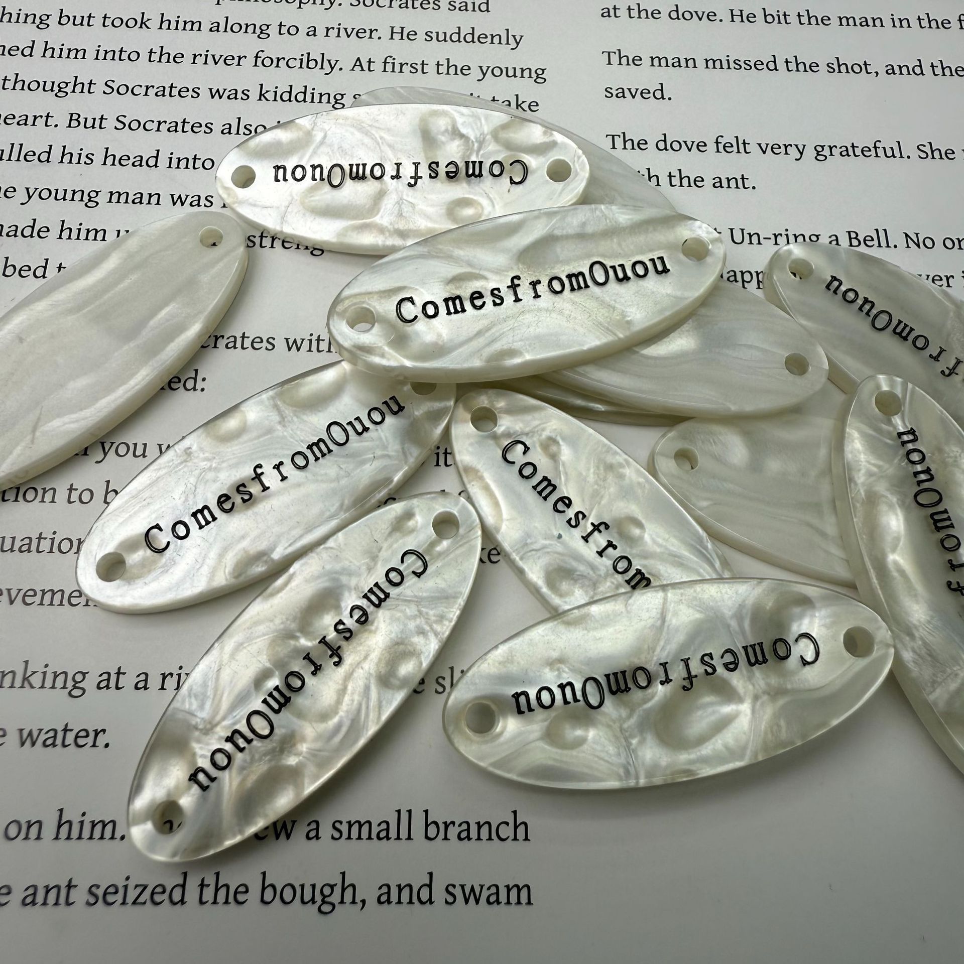 爱心标牌树脂仿贝壳彩色扣子异形不规则纽扣毛衣衬衣针织衫小铭牌详情12