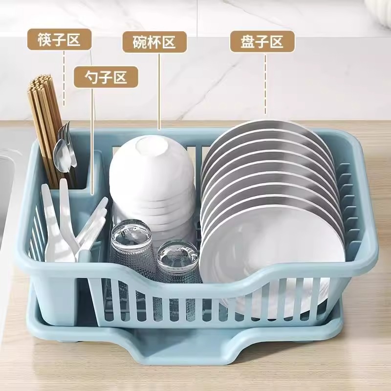 沥水碗盘架厨房碗碟沥水架水槽餐具置物架家用台面碗筷滤水收纳盒详情3