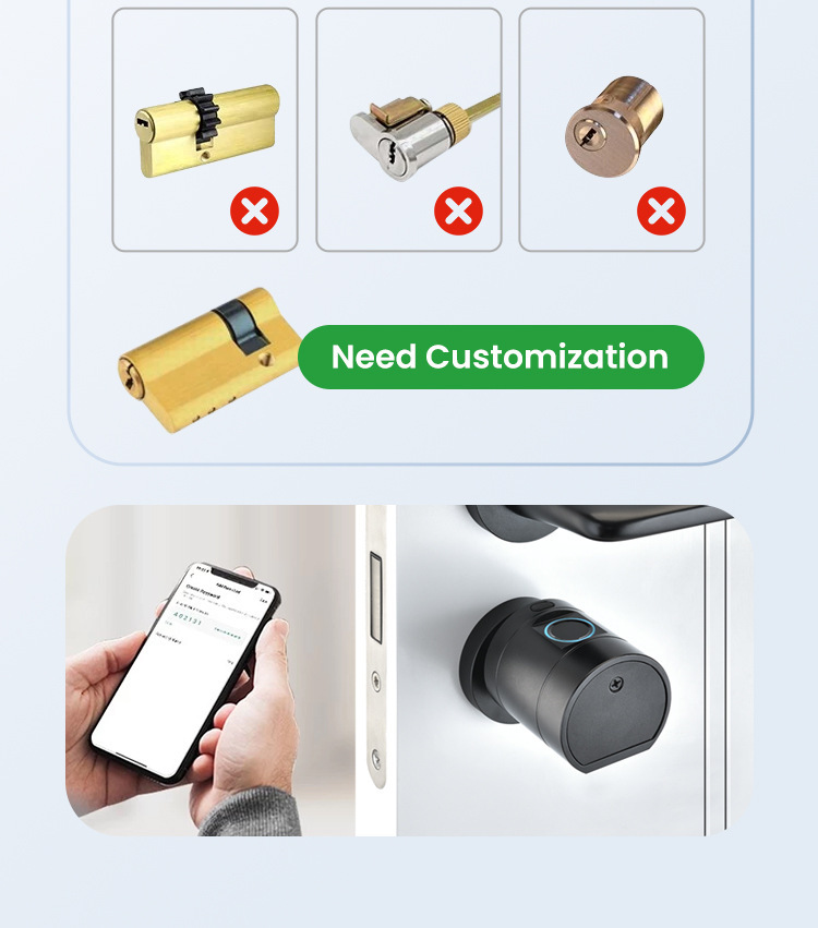 Cross-border smart lock core, graffiti all Bluetooth fingerprint password lock, indoor office apartment adjustable smart door lock pic 9
