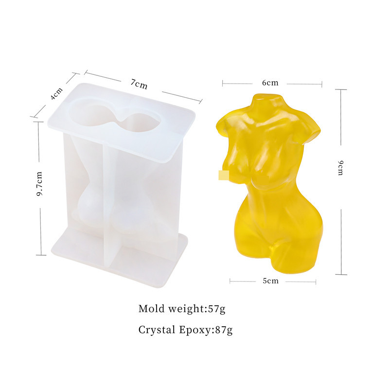 Zhonghui 3D Silicone Candle Molds for Men and Women DIY crystal Resin Scented Plaster Resin human body ornaments pic 3