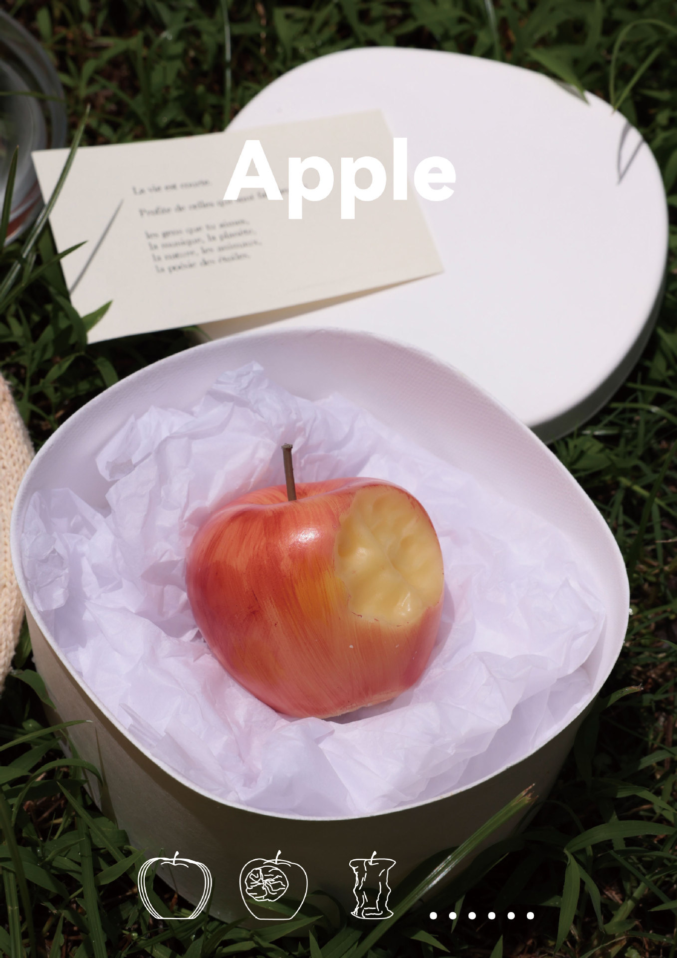 咬一口苹果手绘水果摆件香薰蜡烛高级创意造型蜡烛礼物批发外贸详情6