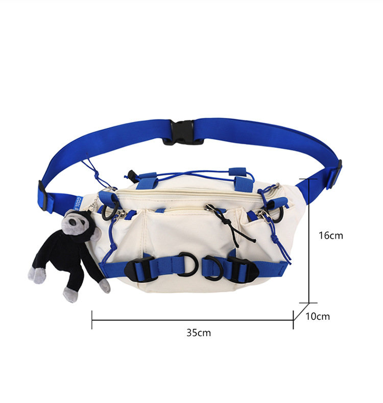 斜挎包潮牌男士百搭休闲胸包工装简约ins腰包日系情侣单肩斜挎包详情4