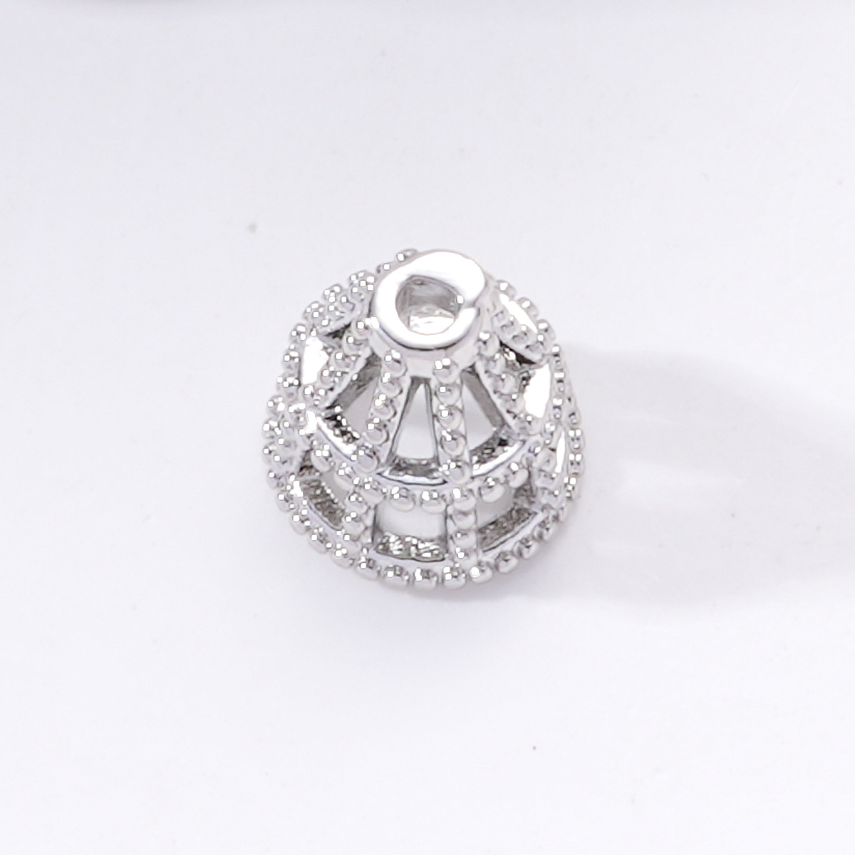 Copper palladium-plated white gold pearl necklace clasp cover sub-bead bracelet sweater pendant DIY accessory pic 9