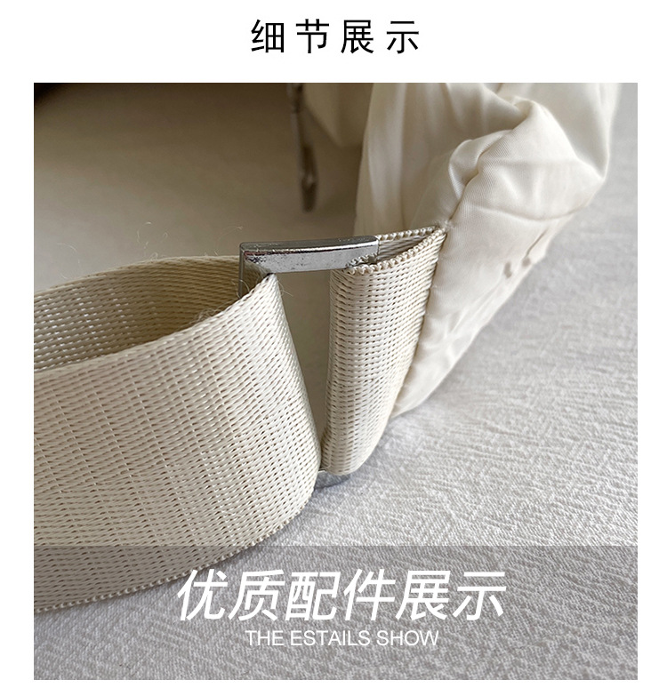 新品褶皱半月包简约时尚斜挎包大容量潮搭单肩包慵懒风都市休闲包详情11