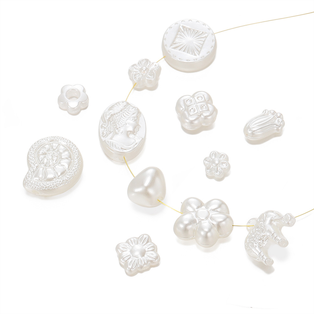 ABS仿珍珠 巴洛克风花朵仙人掌蝴蝶结 奶油胶diy手工串珠耳环配饰详情13