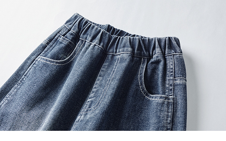 多多家男童牛仔裤2025秋季柔挺有型百搭质感儿童宽松复古休闲长裤详情33